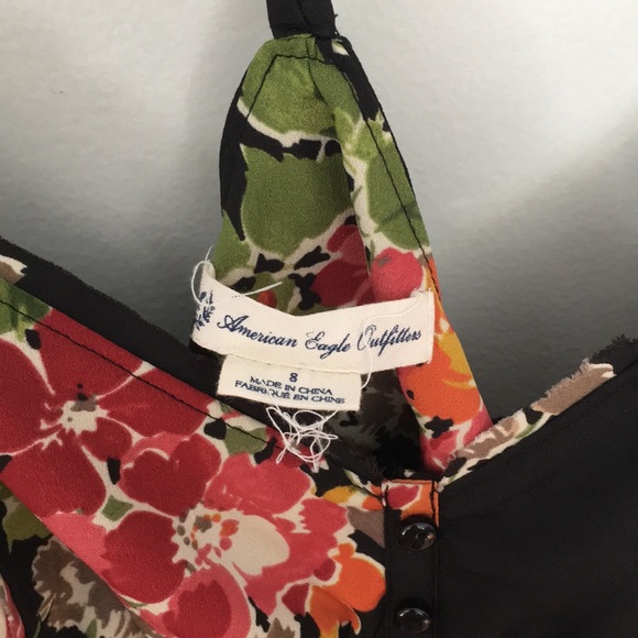 Black Floral Empire Waist  Sundress - Picture 2 of 6